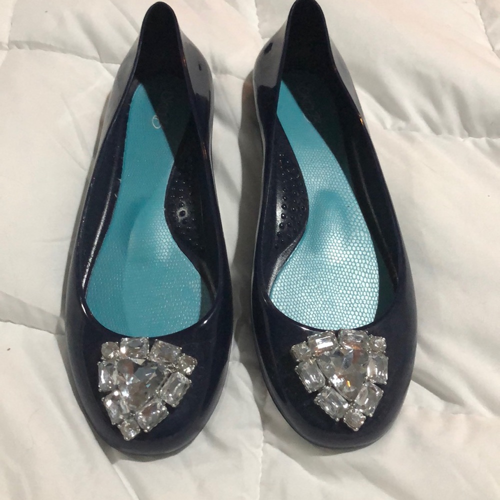 Navy blue ballet flats